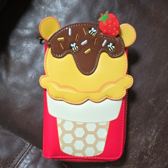 Ice Cream Bear Kids Wallet - Red and Yellow - Picture 1 of 3